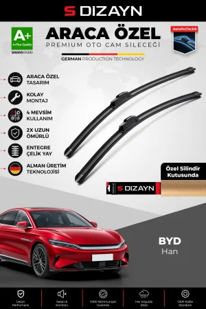 S-Dizayn Byd Han Ön Cam Silecek Seti 2020 Üzeri Premium Araca Özel 65-48 Cm  A+ Kalite