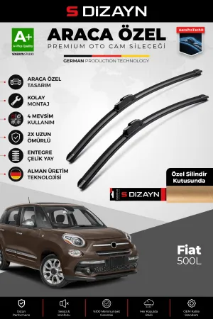 Fiat 500L Ön Cam Silecek Seti 2012 Üzeri Premium Araca Özel 65-38 Cm  A+ Kalite