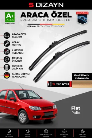 S-Dizayn Fiat Palio Ön Cam Silecek Seti 1996-2011 Premium Araca Özel 55-45 Cm  A+ Kalite