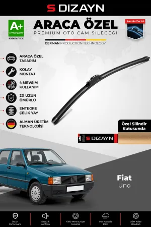 S-Dizayn Fiat Uno Ön Cam Silecek Seti 1983-2002 Premium Araca Özel 45 Cm  A+ Kalite