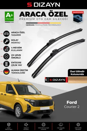 S-Dizayn Ford Courier 2 Ön Cam Silecek Seti 2023 Üzeri Premium Araca Özel 70-40 Cm  A+ Kalite