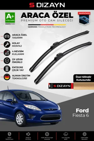 Fiesta Ön Cam Silecek Seti 2009-2017 Premium Araca Özel 65-40 Cm  A+ Kalite