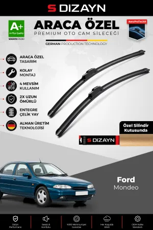 S-Dizayn Ford Mondeo Ön Cam Silecek Seti 1993-1996 Premium Araca Özel 53-50 Cm  A+ Kalite