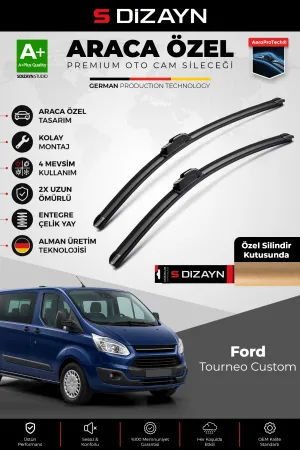 S-Dizayn Ford Tourneo Custom Ön Cam Silecek Seti 2012-2023 Premium Araca Özel 75-70 Cm  A+ Kalite