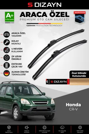 S-Dizayn Honda Cr-V Ön Cam Silecek Seti 2002-2006 Premium Araca Özel 53-50 Cm  A+ Kalite