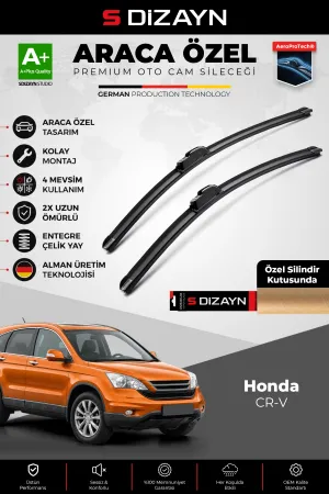 S-Dizayn Honda Cr-V Ön Cam Silecek Seti 2006-2012 Premium Araca Özel 65-43 Cm  A+ Kalite