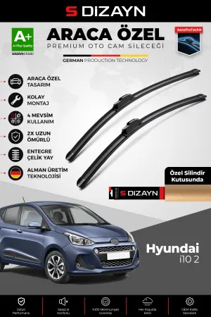 Hyundai I10 Ia Ön Cam Silecek Seti 2013-2019 Premium Araca Özel 55-40 Cm A+ Kalite