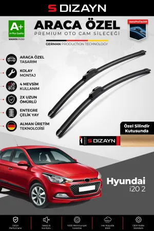 Hyundai I20 Ön Cam Silecek Seti 2014-2020 Premium Araca Özel 60-40 Cm  A+ Kalite