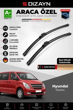 S-Dizayn Hyundai Starex Ön Cam Silecek Seti 2007-2012 Premium Araca Özel 60-50 Cm  A+ Kalite