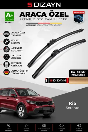 S-Dizayn Kia Sorento Ön Cam Silecek Seti 2020 Üzeri Premium Araca Özel 65-40 Cm  A+ Kalite