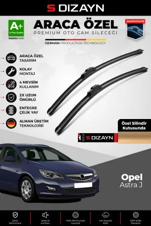 Opel Astra J Ön Cam Silecek Seti 2009-2015 Premium Araca Özel 65-60 Cm  A+ Kalite