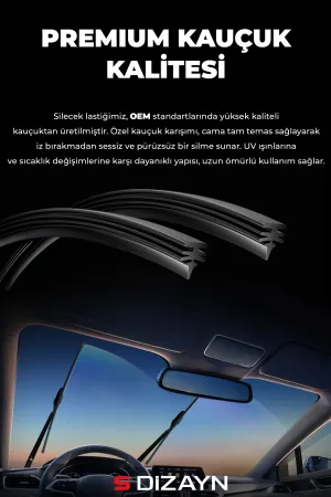 Opel Astra L Ön Cam Silecek Seti 2021 Üzeri Premium Araca Özel 60-40 Cm  A+ Kalite - Görsel 3