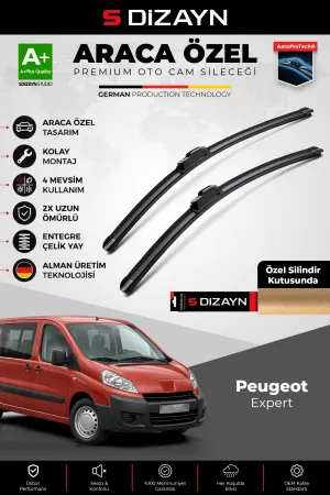 S-Dizayn Peugeot Expert Ön Cam Silecek Seti 2007-2016 Premium Araca Özel 70-50 Cm  A+ Kalite