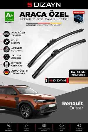 Renault Duster Ön Cam Silecek Seti 2024 Üzeri Premium Araca Özel 60-45 Cm  A+ Kalite
