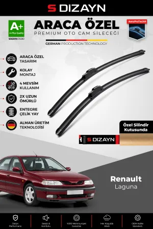 S-Dizayn Renault Laguna Ön Cam Silecek Seti 1993-2001 Premium Araca Özel 60-45 Cm  A+ Kalite