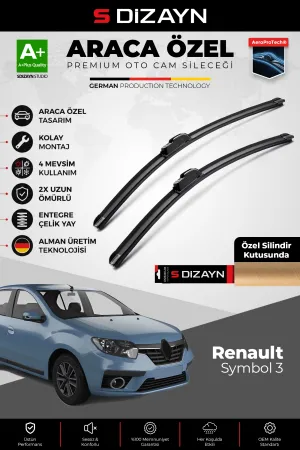 Renault Symbol Ön Cam Silecek Seti 2015 Üzeri Premium Araca Özel 55-48 Cm  A+ Kalite