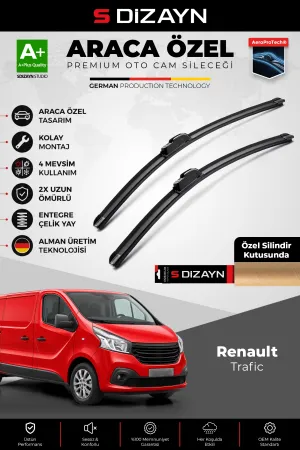S-Dizayn Renault Trafic Ön Cam Silecek Seti 2014 Üzeri Premium Araca Özel 65-48 Cm  A+ Kalite