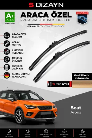 S-Dizayn Seat Arona Ön Cam Silecek Seti 2017 Üzeri Premium Araca Özel 65-45 Cm  A+ Kalite