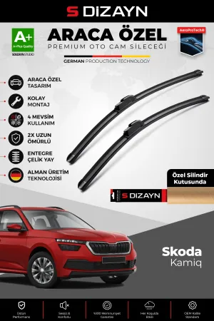 S-Dizayn Skoda Kamiq Ön Cam Silecek Seti 2019 Üzeri Premium Araca Özel 65-45 Cm  A+ Kalite