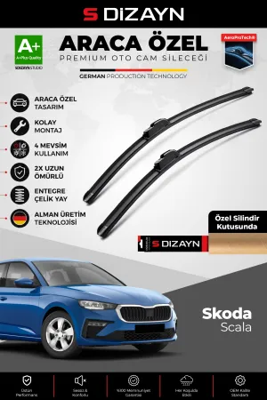 S-Dizayn Skoda Scala Ön Cam Silecek Seti 2019 Üzeri Premium Araca Özel 65-45 Cm  A+ Kalite