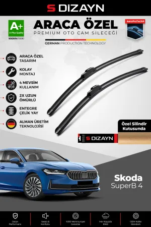Skoda Superb Ön Cam Silecek Seti 2023 Üzeri Premium Araca Özel 65-45 Cm  A+ Kalite