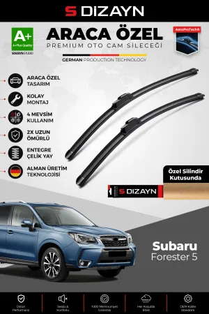 S-Dizayn Subaru Forester Ön Cam Silecek Seti 2018-2024 Premium Araca Özel 65-40 Cm  A+ Kalite