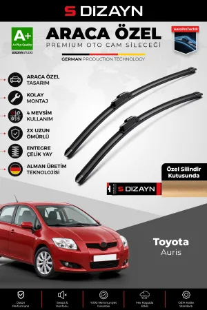 S-Dizayn Toyota Auris Ön Cam Silecek Seti 2006-2012 Premium Araca Özel 65-40 Cm  A+ Kalite