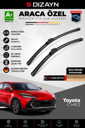 S-Dizayn Toyota C-Hr Ön Cam Silecek Seti 2023 Üzeri Premium Araca Özel 70-35 Cm  A+ Kalite