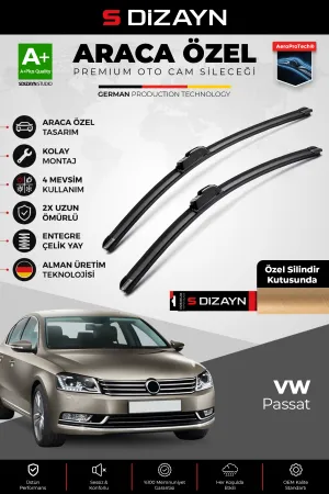 Drs Tuning Passat B7 Ön Cam Silecek Seti 2010-2014 Premium Araca Özel 60-48 Cm  A+ Kalite