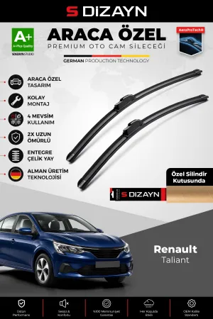 S-Dizayn Renault Taliant Ljl Ön Cam Silecek Seti 2021 Üzeri Premium Araca Özel 60-40 Cm A+ Kalite