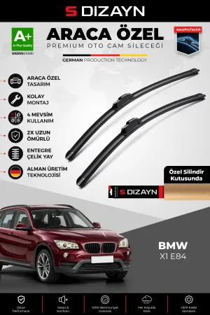 S-Dizayn Bmw X1 E84 Ön Cam Silecek Seti 2009-2015 Premium Araca Özel 60-48 Cm A+ Kalite
