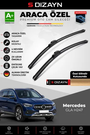 S-Dizayn Mercedes-Benz Gla H247 Ön Cam Silecek Seti 2020 Üzeri Premium Araca Özel 65-48 Cm A+ Kalite