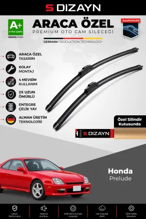 S-Dizayn Honda Prelude Ön Cam Silecek Seti 1997-2001 Premium Araca Özel 50-45 Cm A+ Kalite