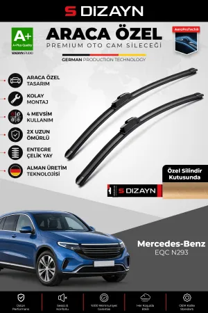 S-Dizayn Mercedes Eqc N293 Ön Cam Silecek Seti 2019-2024 Premium Araca Özel 55-55 Cm A+ Kalite