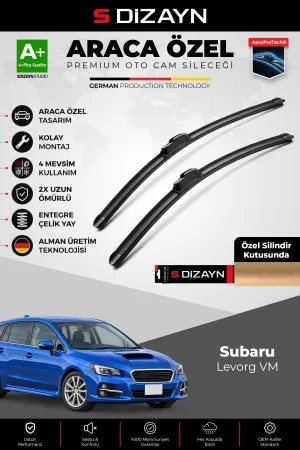 S-Dizayn Subaru Levorg Vm Ön Cam Silecek Seti 2015-2020 Premium Araca Özel 65-40 Cm A+ Kalite