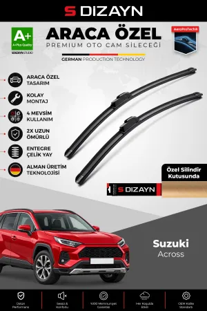 S-Dizayn Suzuki Across Ön Cam Silecek Seti 2020 Üzeri Premium Araca Özel 65-40 Cm A+ Kalite