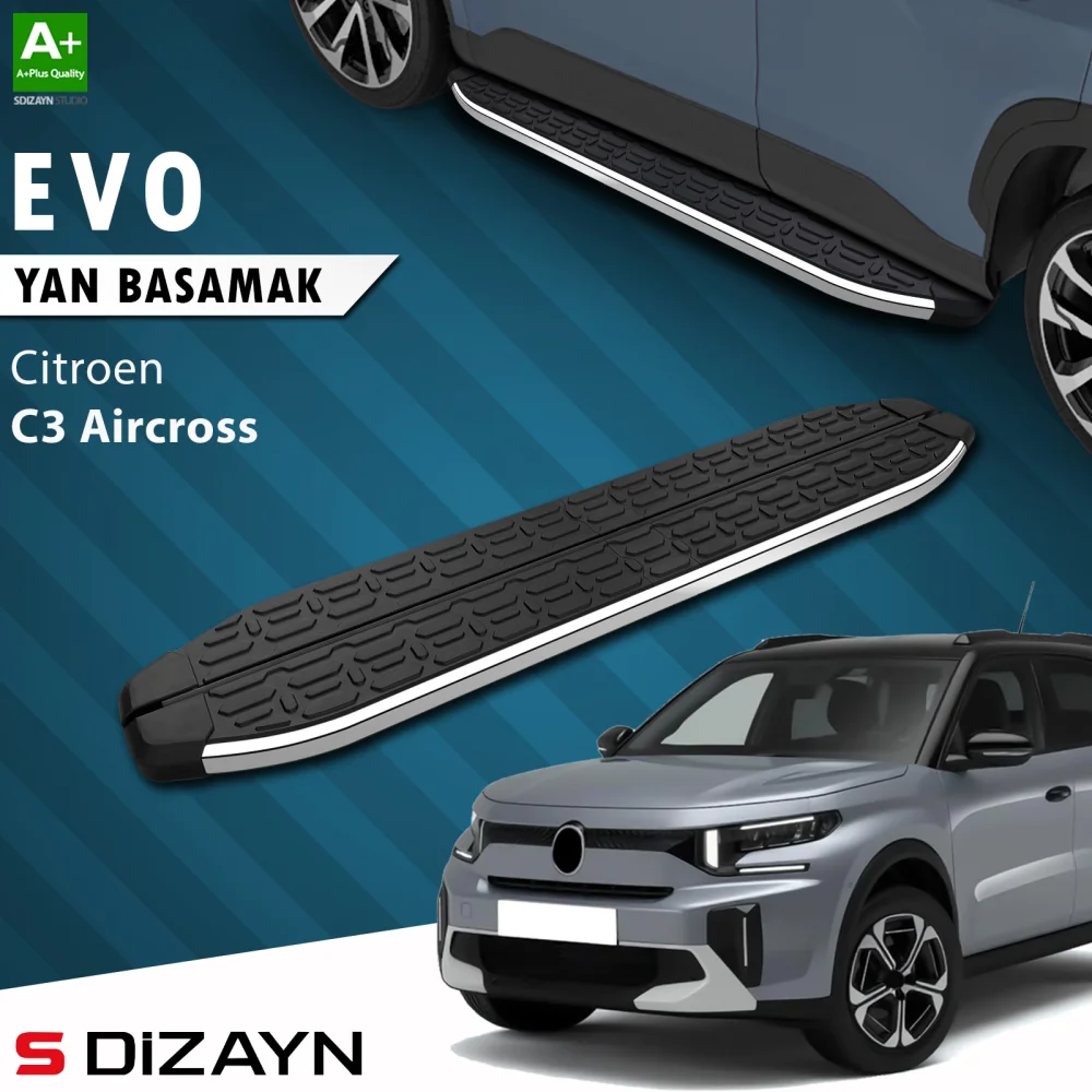 Drs Tuning Citroen C3 Aircross 2 Evo Krom Yan Basamak 183 Cm 2024 Üzeri A+ Kalite