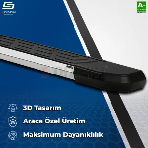 S-Dizayn Citroen C3 Aircross 2 NewLine Krom Yan Basamak 183 Cm 2024 Üzeri A+ Kalite thumb 4