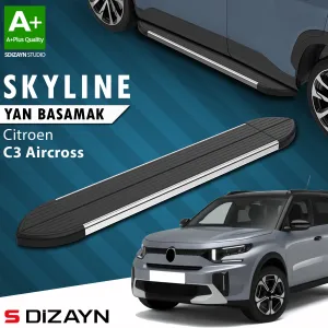 Citroen C3 Aircross 2024-Günümüz (CC24) uyumlu 2 Skyline Krom Yan Basamak 183 Cm 2024 Üzeri A+ Kalite modelleri Oto Aksesuar Shop'de. Kaliteli malzeme, hızlı