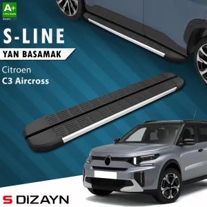 Citroen C3 Aircross 2024-Günümüz (CC24) uyumlu 2 S-Line Aluminyum Yan Basamak 183 Cm 2024 Üzeri A+ Kalite modelleri Oto Aksesuar Shop'de. Kaliteli malzeme,