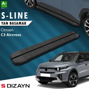 Citroen C3 Aircross 2024-Günümüz (CC24) uyumlu 2 S-Line Siyah Yan Basamak 183 Cm 2024 Üzeri A+ Kalite modelleri Oto Aksesuar Shop'de. Kaliteli malzeme, hızlı