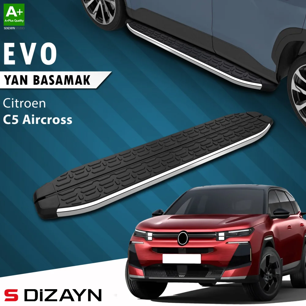 Drs Tuning Citroen E-C5 Aircross Elektrikli Evo Krom Yan Basamak 193 Cm 2024 Üzeri A+ Kalite