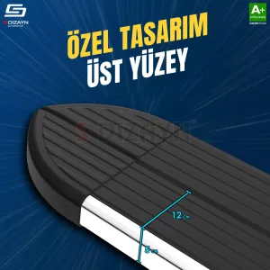 S-Dizayn Citroen E-C5 Aircross Elektrikli Skyline Krom Yan Basamak 193 Cm 2024 Üzeri A+ Kalite thumb 3