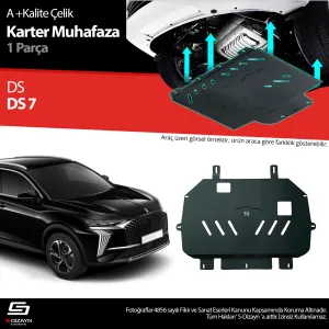 S-Dizayn Ds Ds7 Çelik Karter Muhafaza Koruma 2017 Üzeri A+ Kalite