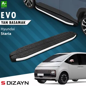 Hyundai uyumlu Staria Evo Aluminyum Yan Basamak 233 Cm 2021 Üzeri A+ Kalite modelleri Oto Aksesuar Shop'de. Kaliteli malzeme, hızlı kargo ve güvenli