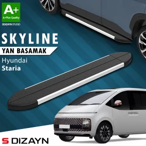 Hyundai uyumlu Staria Skyline Aluminyum Yan Basamak 233 Cm 2021 Üzeri A+ Kalite modelleri Oto Aksesuar Shop'de. Kaliteli malzeme, hızlı kargo ve güvenli