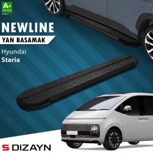 S-Dizayn Hyundai Staria S-Line Siyah Yan Basamak 233 Cm 2021 Üzeri A+ Kalite thumb 1