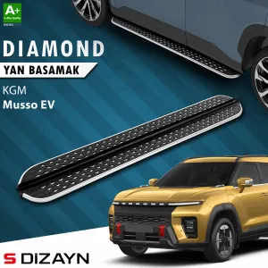Kgm Ssangyong Musso Ev 2025 Üzeri S-Dizayn Diamond Krom Yan Basamak 213 Cm A+ Kalite