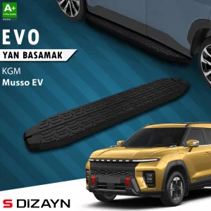 Kgm Ssangyong Musso Ev 2025 Üzeri S-Dizayn Evo Siyah Yan Basamak 213 Cm A+ Kalite