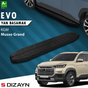 Kgm Ssangyong Musso Grand 2026 Üzeri S-Dizayn Evo Siyah Yan Basamak 213 Cm A+ Kalite